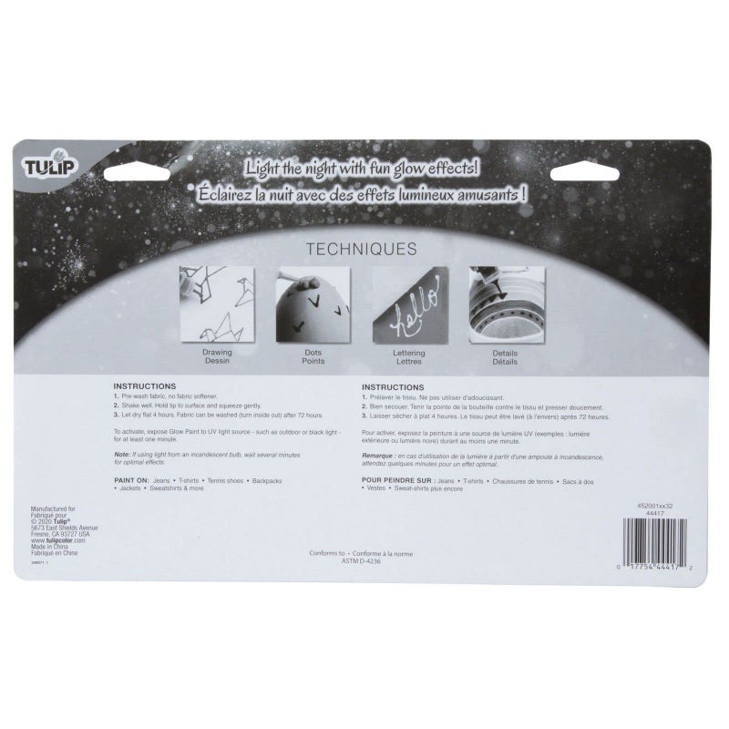 Tulip Glow in the Dark Dimensional Fabric Paint, Permanent DIY Fashion Art, Multi-Surface Craft Paint, Great for Costumes, Pumpkins, Decor, Pack of 10 - Image 4